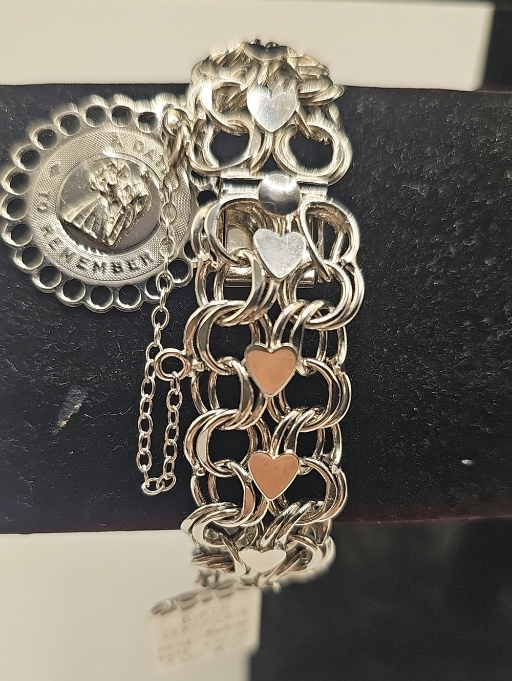 Women's Sterling Silver Charm Bracelet Weight Is Almost 48gr. Excellant.